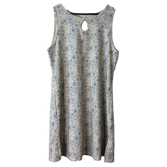 Nuu-Muu Dresses & Skirts - Nuu-Muu Colorful Sanddollar Ocean Shores Dress Ruu Muu Blue Peach Large Beach